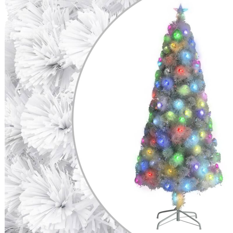 

Árbol de Navidad artificial con LED blanco fibra óptica 180 cm - Vidaxl