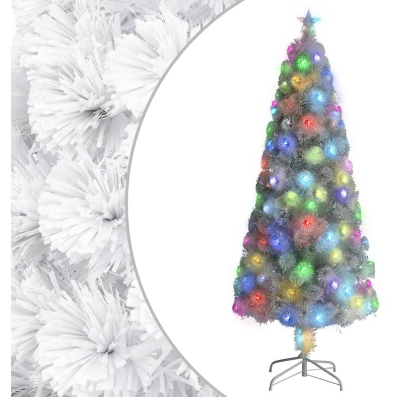 

Árbol de Navidad artificial con LED blanco fibra óptica 240 cm - Vidaxl