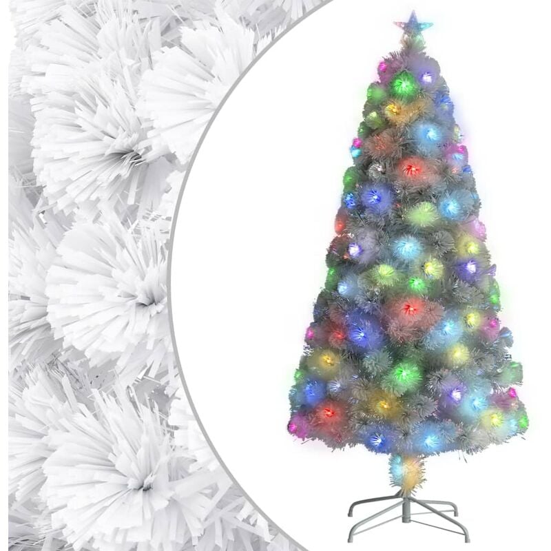 

Árbol de Navidad artificial con LED blanco fibra óptica 120 cm - Vidaxl