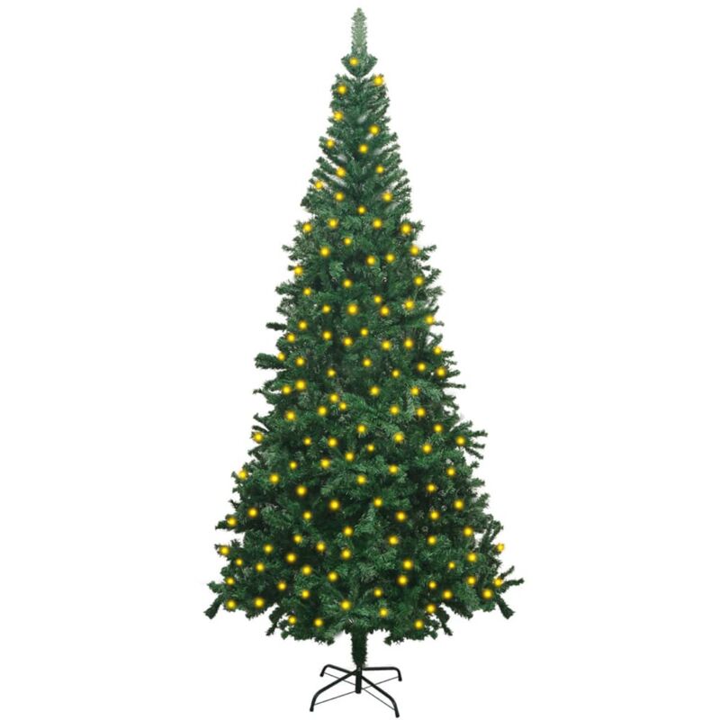 

vidaXL Árbol de Navidad artificial con LED L 240 cm verde