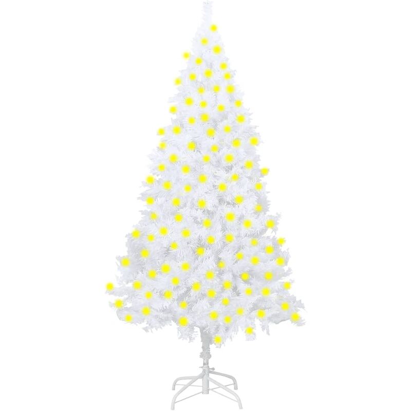 

Árbol de Navidad artificial con LED ramas gruesas blanco 210 cm - Vidaxl