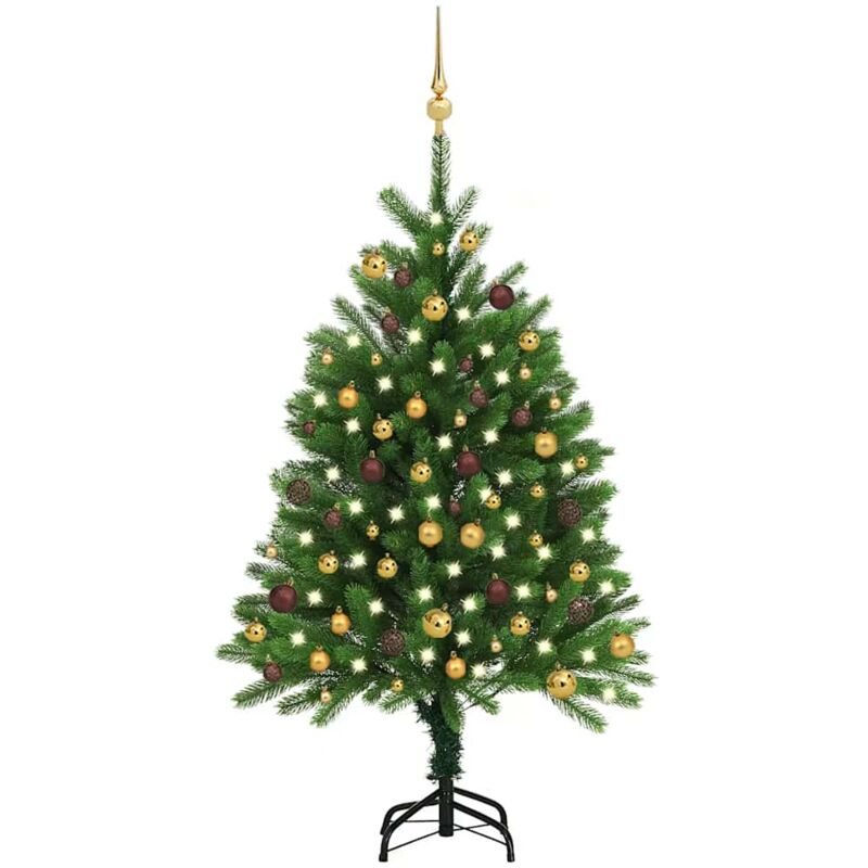 

Árbol de Navidad artificial con LED y bola verde 120 cm - Vidaxl