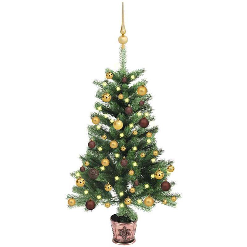 

Árbol de Navidad artificial con LED y bola verde 65 cm - Vidaxl