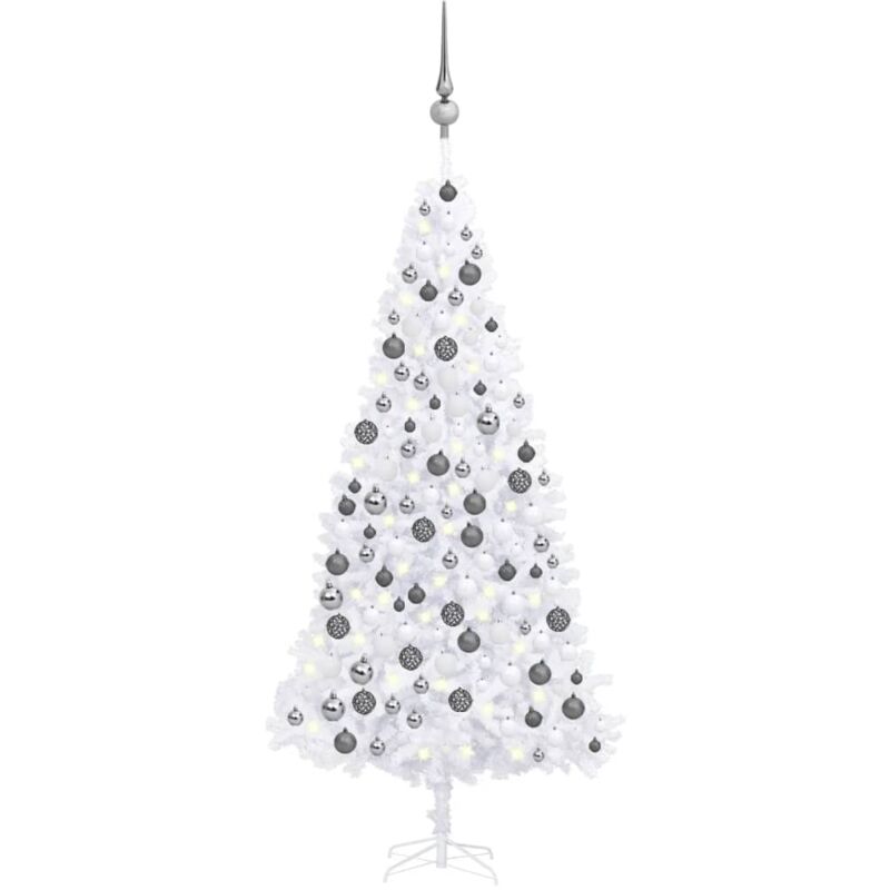 

Árbol de Navidad artificial con LED y bolas blanco 300 cm - Vidaxl