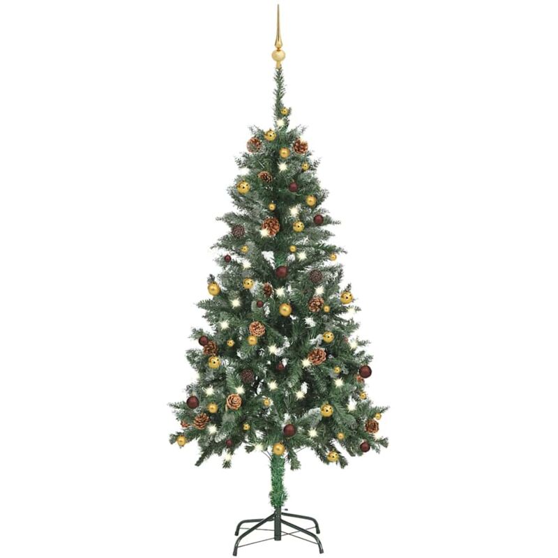 

Árbol de Navidad artificial con LED y bolas verde 150 cm - Vidaxl