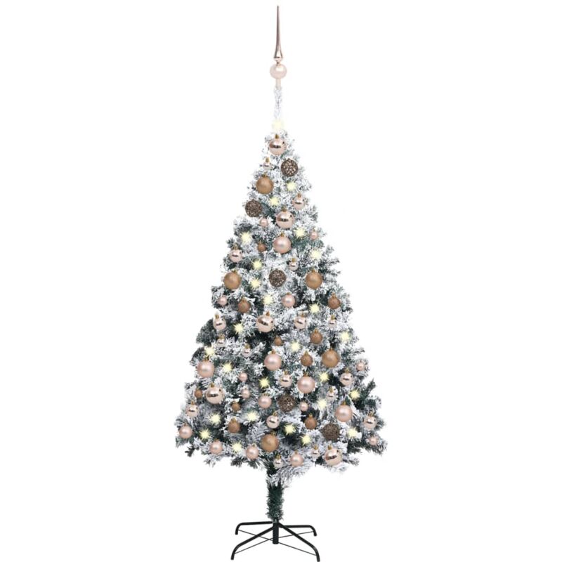 

Árbol de Navidad artificial con LED y bolas verde 180 cm - Vidaxl