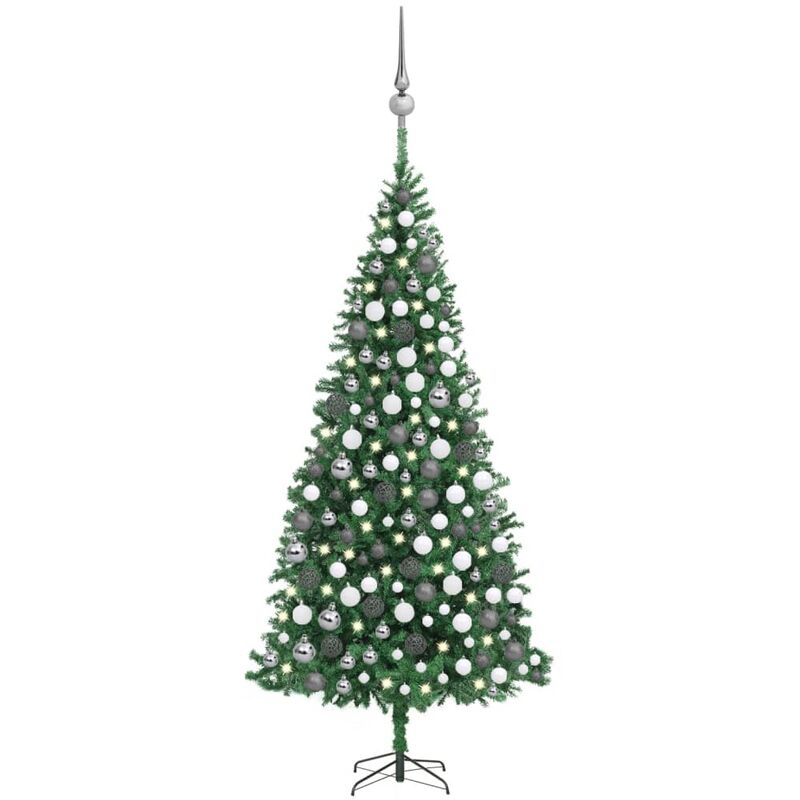 

Árbol de Navidad artificial con LED y bolas verde 300 cm - Vidaxl