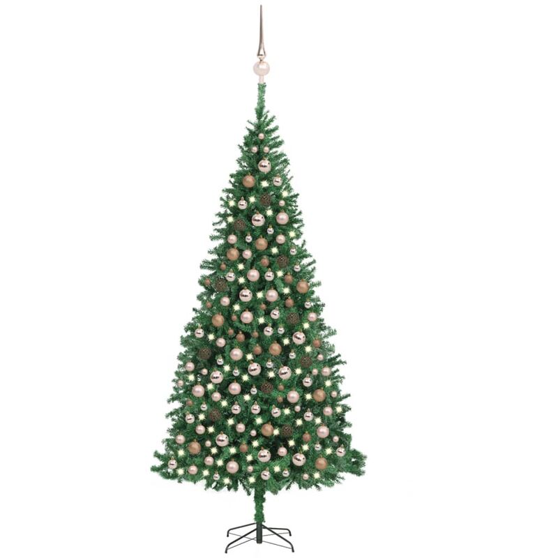 

Árbol de Navidad artificial con LED y bolas verde 300 cm - Vidaxl