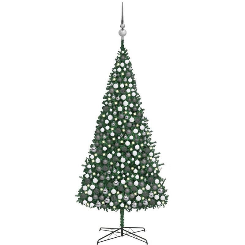 

Árbol de Navidad artificial con LED y bolas verde 400 cm - Vidaxl