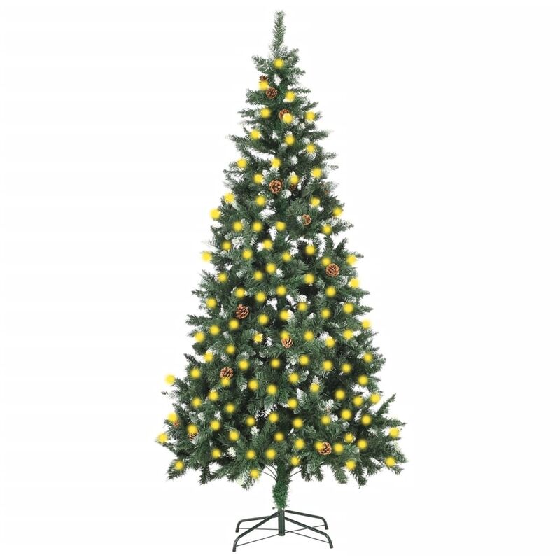 

Árbol de Navidad artificial con LED y piñas 210 cm - Vidaxl