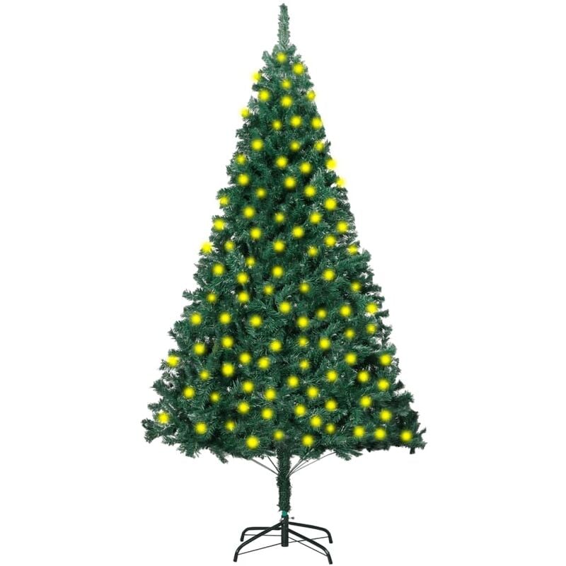 

Árbol de Navidad artificial con LED y ramas gruesas verde 210cm - Vidaxl