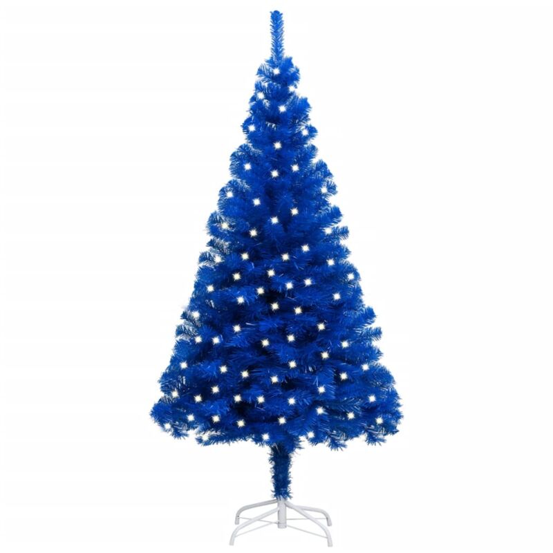 

Árbol de Navidad artificial con LED y soporte azul PVC 240 cm - Vidaxl