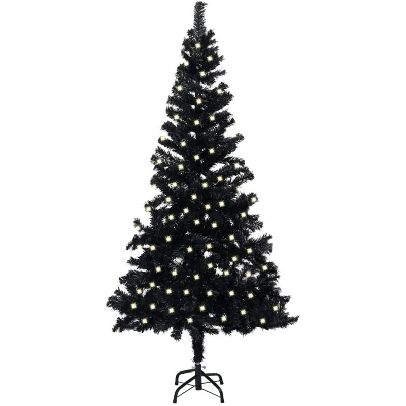 

Árbol de Navidad artificial con LED y soporte negro PVC 240 cm - Vidaxl