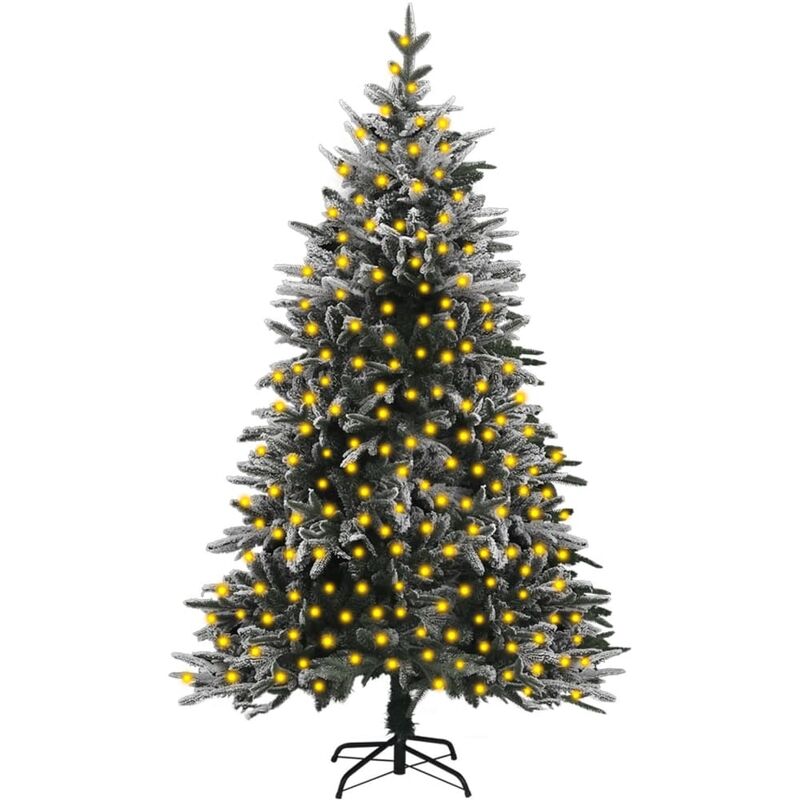 

Árbol de Navidad artificial LED nieve flocada 240 cm PVC y PE - Vidaxl