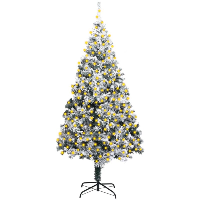 

Árbol de Navidad artificial LED PVC verde nieve flocado 400 cm - Vidaxl