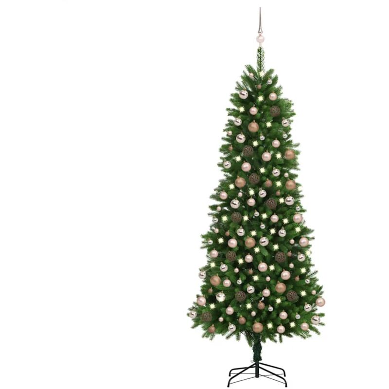 

Árbol de Navidad artificial LED y bolas verde 240 cm - Vidaxl