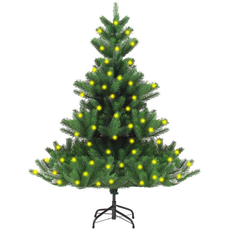 

Vidaxl - Árbol de Navidad artificial Nordmann Fir con LED verde 150 cm