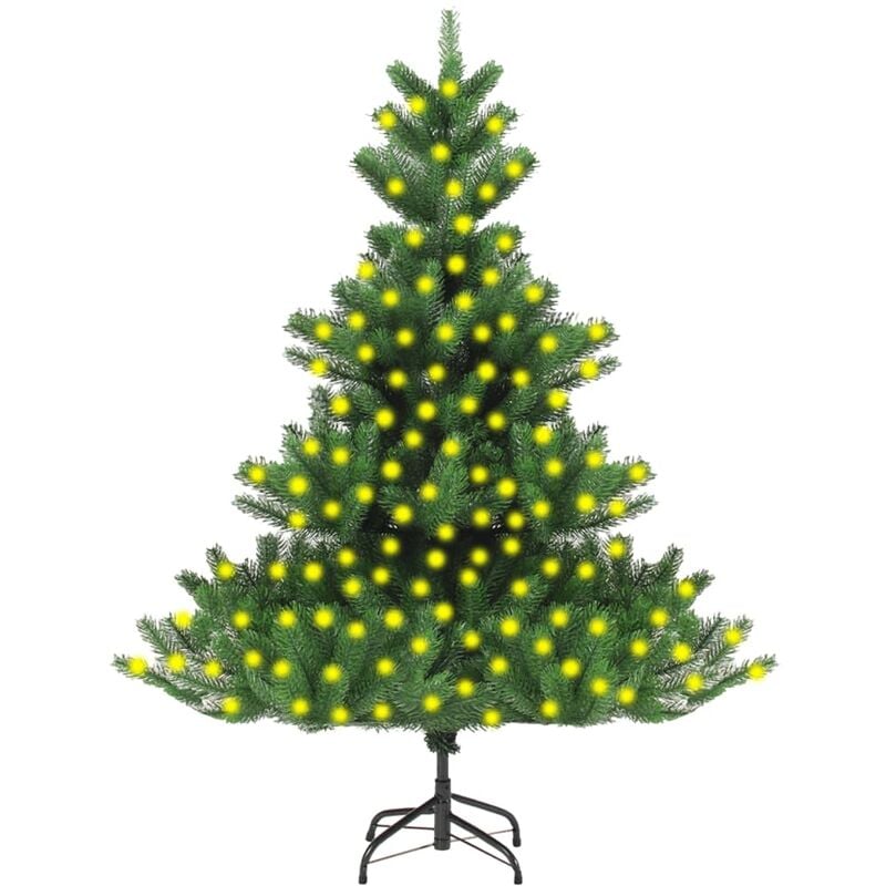 

vidaXL Árbol de Navidad artificial Nordmann Fir con LED verde 240 cm