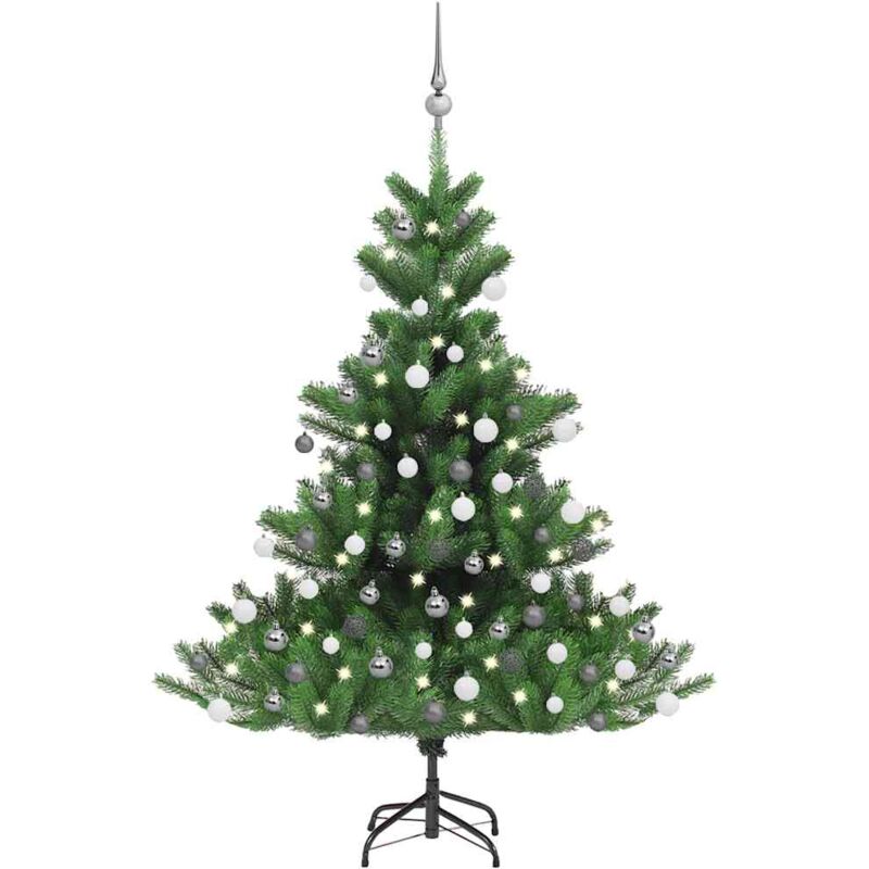 

Árbol de Navidad artificial Nordmann Fir LED bolas verde 120 cm - Vidaxl