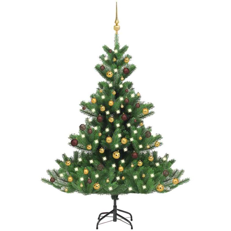 

Árbol de Navidad artificial Nordmann Fir LED bolas verde 150 cm - Vidaxl