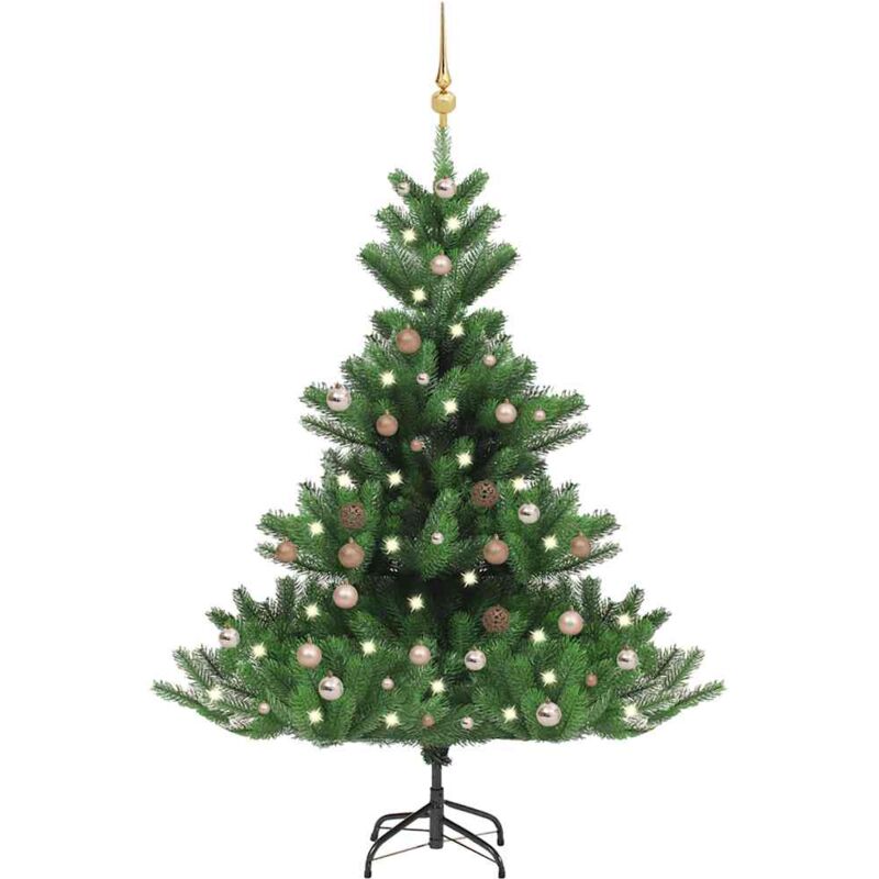 

Árbol de Navidad artificial Nordmann Fir LED bolas verde 150 cm - Vidaxl