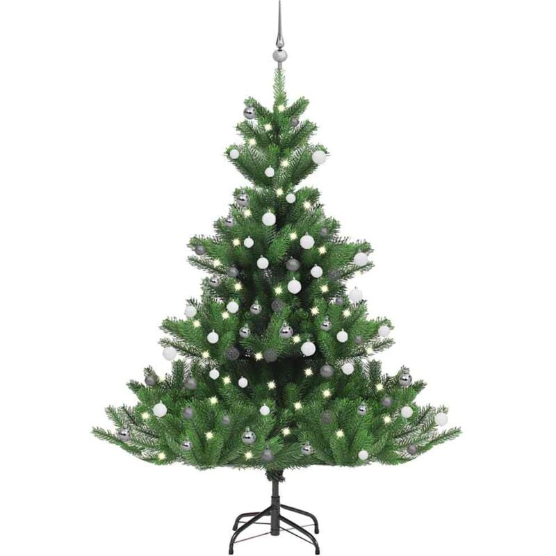 

Árbol de Navidad artificial Nordmann Fir LED bolas verde 180 cm - Vidaxl