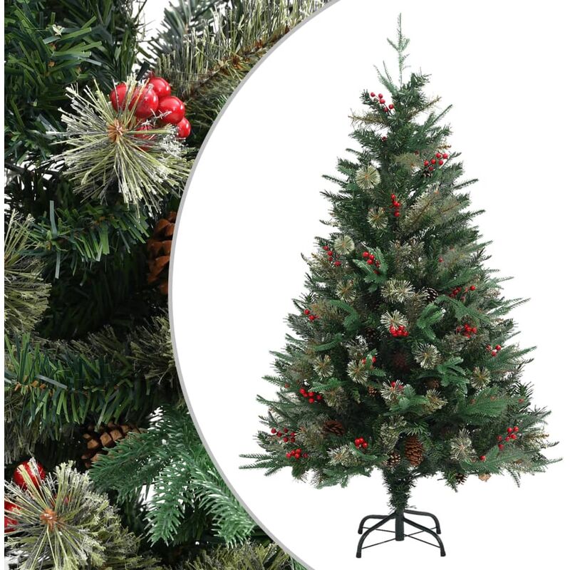 

Árbol de Navidad con piñas verde PVC y PE 120 cm - Vidaxl