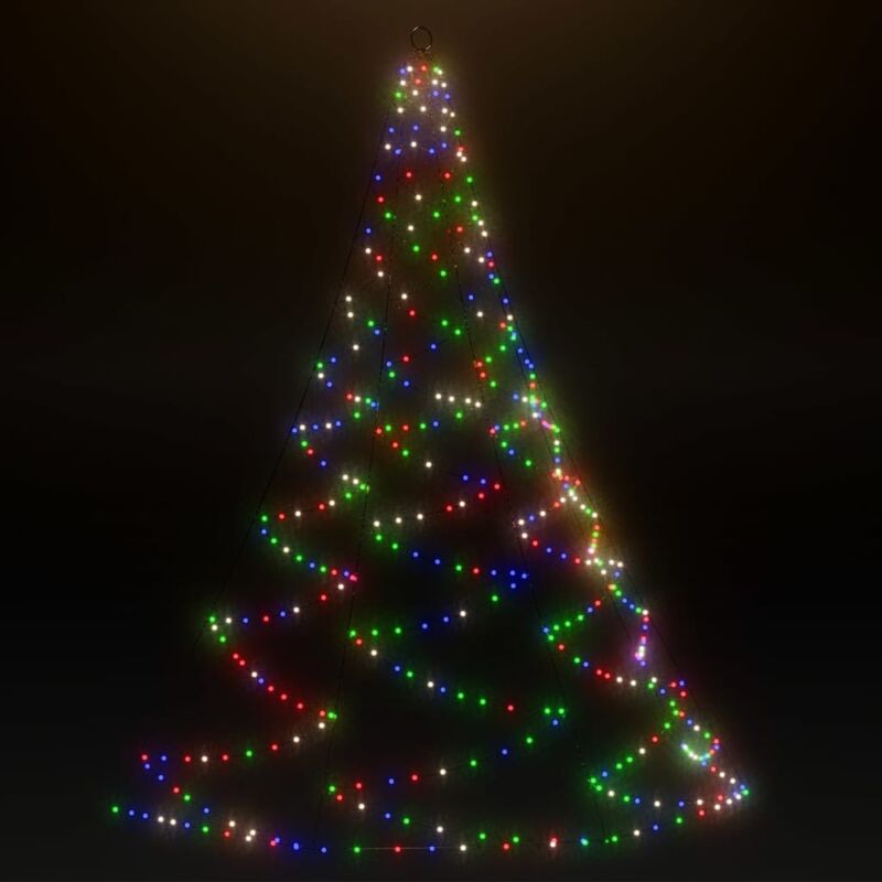 

Árbol de pared con gancho metálico 260 LED colorido 3 m - Multicolor - Vidaxl