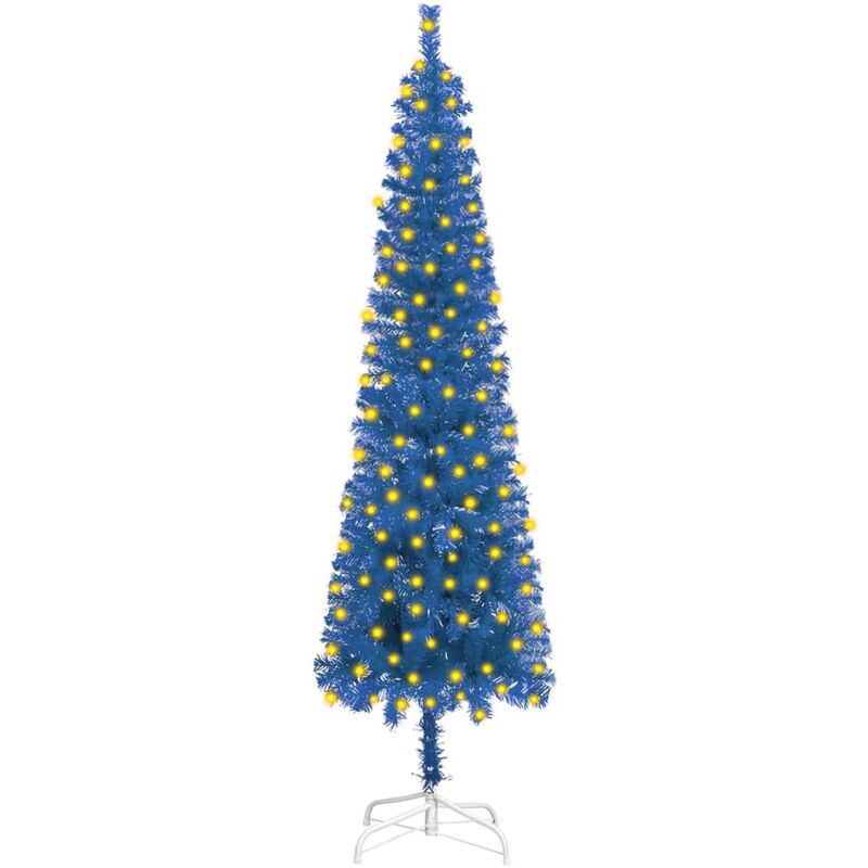 

Árbol de Navidad estrecho con LED azul 150 cm - Vidaxl