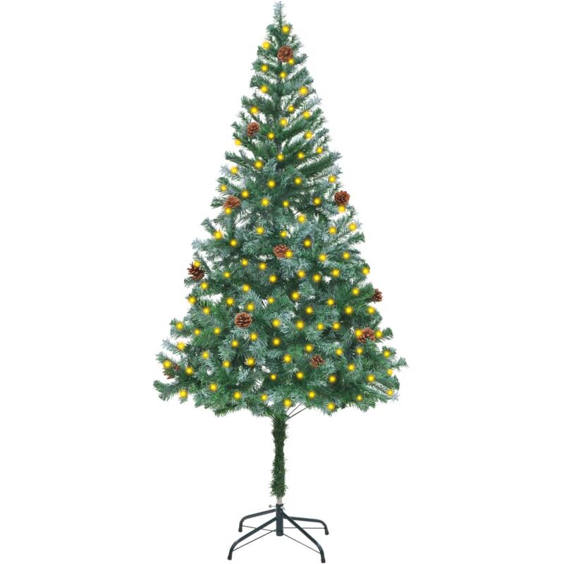 

VXL Árbol De Navidad Glaseado Con LED y Piñas 180 Cm