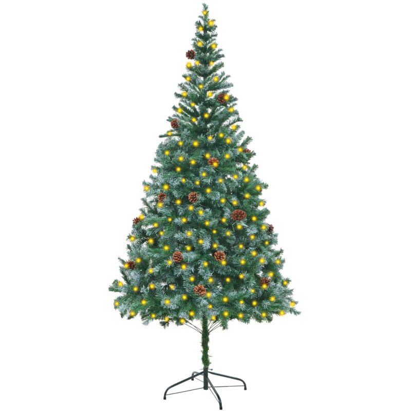

Árbol de Navidad glaseado con LED y piñas 210 cm - Vidaxl