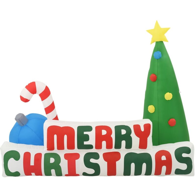 

Árbol de Navidad inflable Merry Christmas con LEDs 240x188 cm - Multicolor - Vidaxl