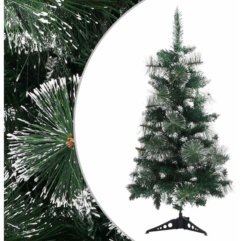 

Árbol Navidad artificial con soporte PVC verde y blanco 90 cm - Vidaxl