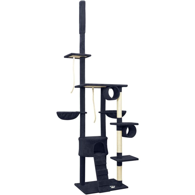 

vidaXL Árbol rascador para gatos de suelo a techo azul 220-240 cm - Azul
