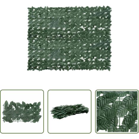 vidaXL Recinzione artificiale -  Paravento da Balcone con Foglie Verde Scuro 200x150 cm