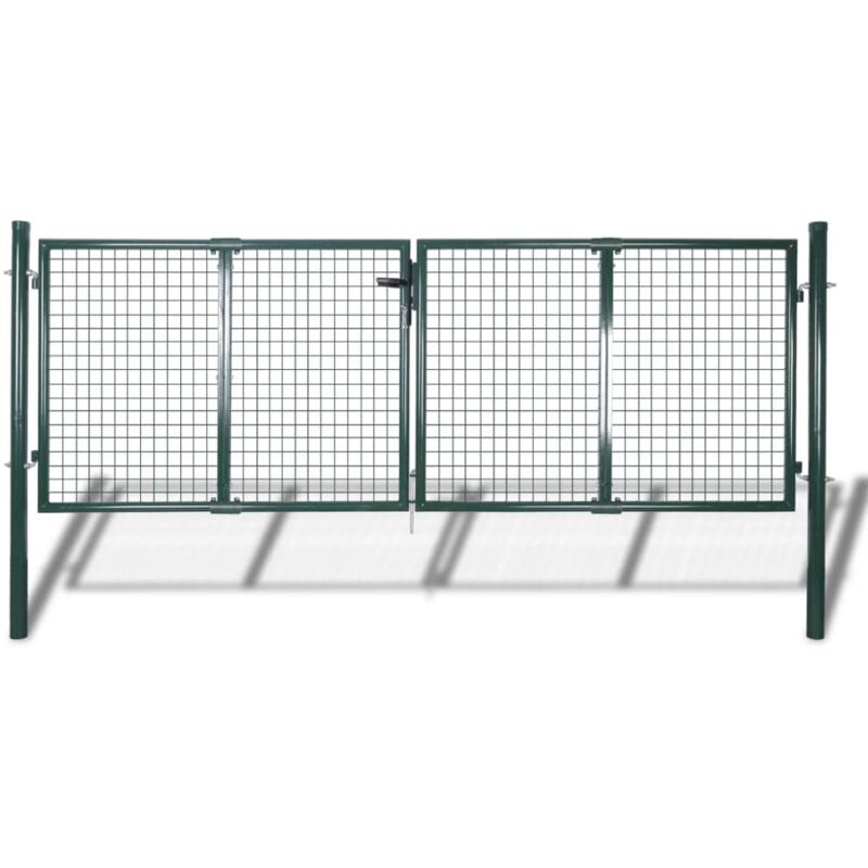 Vidaxl Cancello Per Giardino In Rete Metallica 289x75 Cm 306x125 Cm