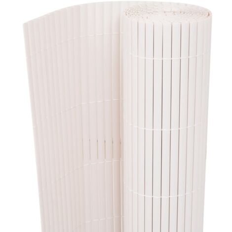 vidaXL Recinzione da Giardino a Doppio Lato 90x500 cm Bianca
