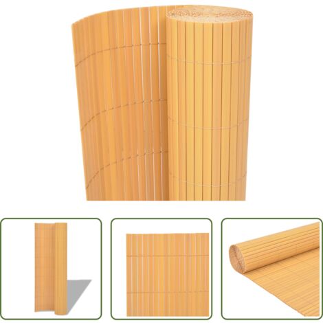 vidaXL Recinzione gialla -  Recinzione da Giardino a Doppio Lato in PVC 90x500 cm Gialla