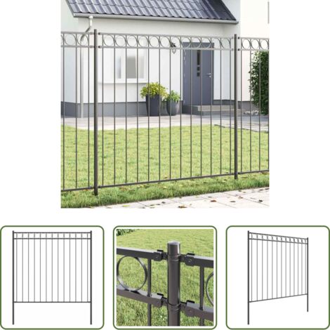 vidaXL Recinzione grigia -  Elemento Recinzione Grigio 170 x 170 cm Acciaio