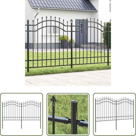 vidaXL Recinzione grigia -  Recinzione per Giardino Grigio 240 x 165 cm