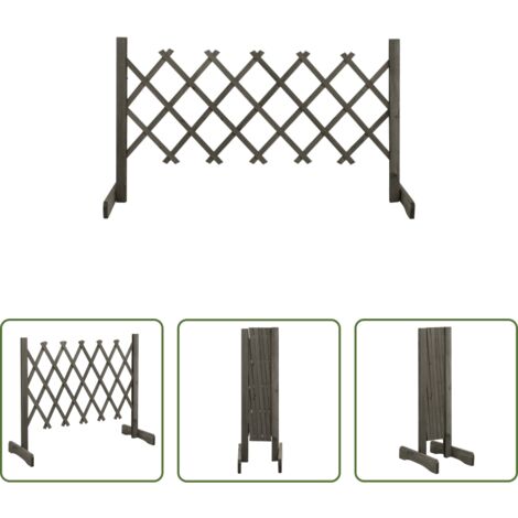 vidaXL Recinzione in abete -  Traliccio da Giardino Grigio 120x60 cm in Massello di Abete