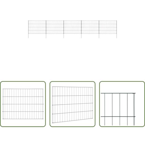 vidaXL Recinzione per bambini -  Set Recinzione da Giardino 115x79 cm Verde