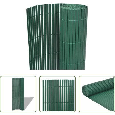 vidaXL Recinzione verde - Recinzione da Giardino a Doppio Lato in PVC 90x500 cm Verde