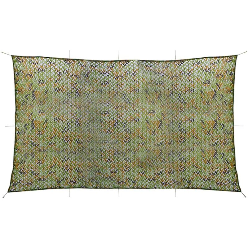 

vidaXL Red camuflaje con bolsa de almacenamiento verde 2x8 m - Verde