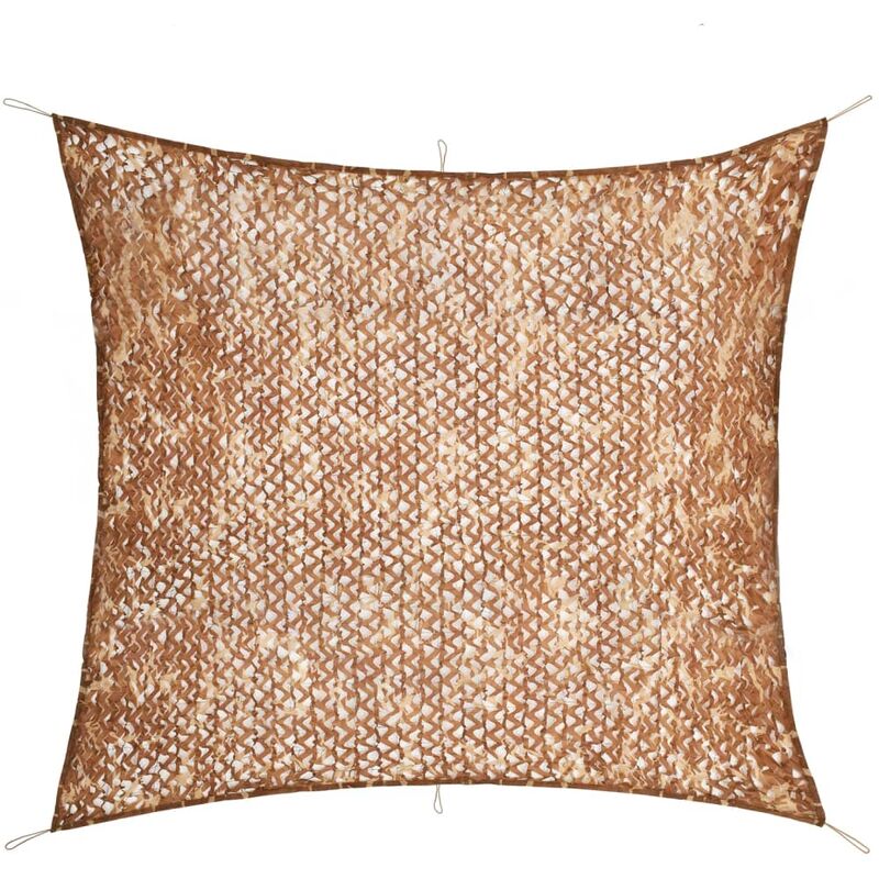 

vidaXL Red de camuflaje con bolsa de almacenamiento beige 5x5 m - Beige