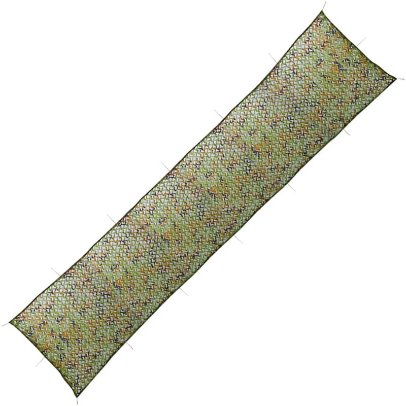 

vidaXL Red de camuflaje con bolsa de almacenamiento verde 1,5x8 m - Verde