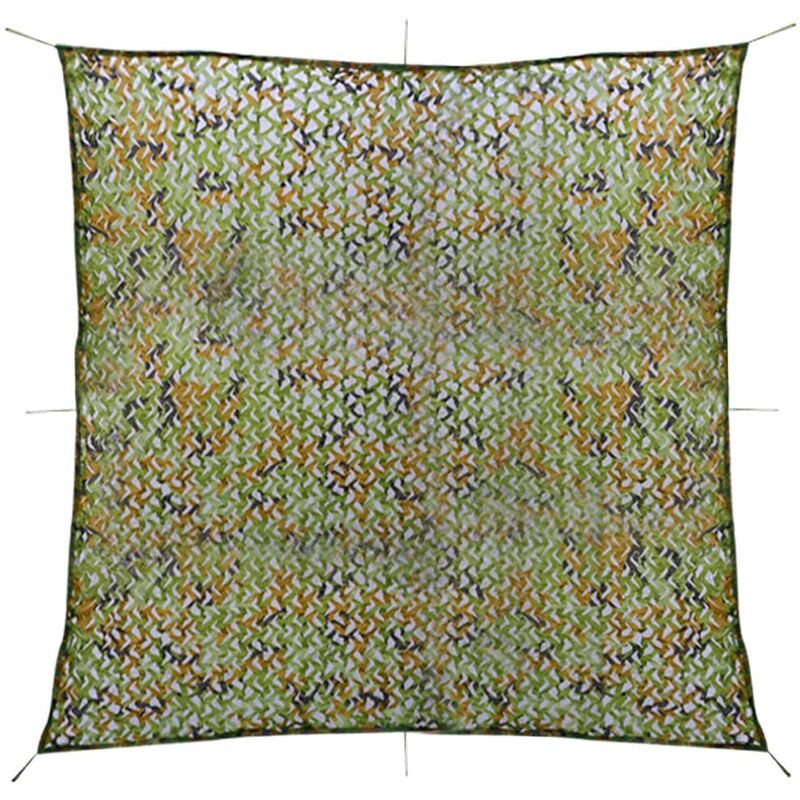 

vidaXL Red de camuflaje con bolsa de almacenamiento verde 5x5 m - Verde