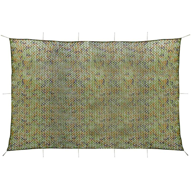 

vidaXL Red de camuflaje con bolsa de almacenamiento verde 5x7 m - Verde