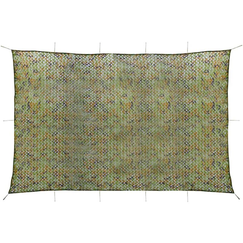 

vidaXL Red de camuflaje con bolsa de almacenamiento verde 6x7 m - Verde