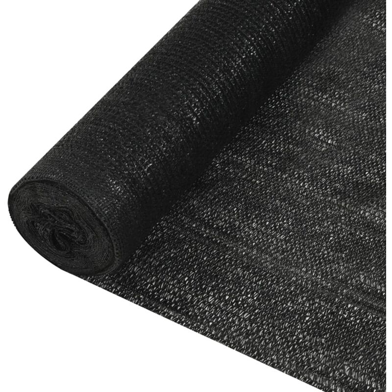 

vidaXL Red de privacidad HDPE negro 1,2x50 m 195 g/m² - Negro